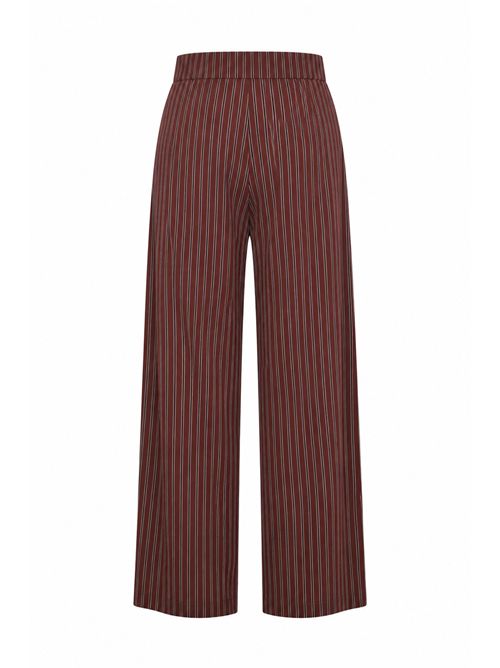 Pantaloni palazzo in popeline stretch a righe Patrizia Pepe | 2P1783 A552J511